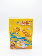 Cute Cartoon slide down a track