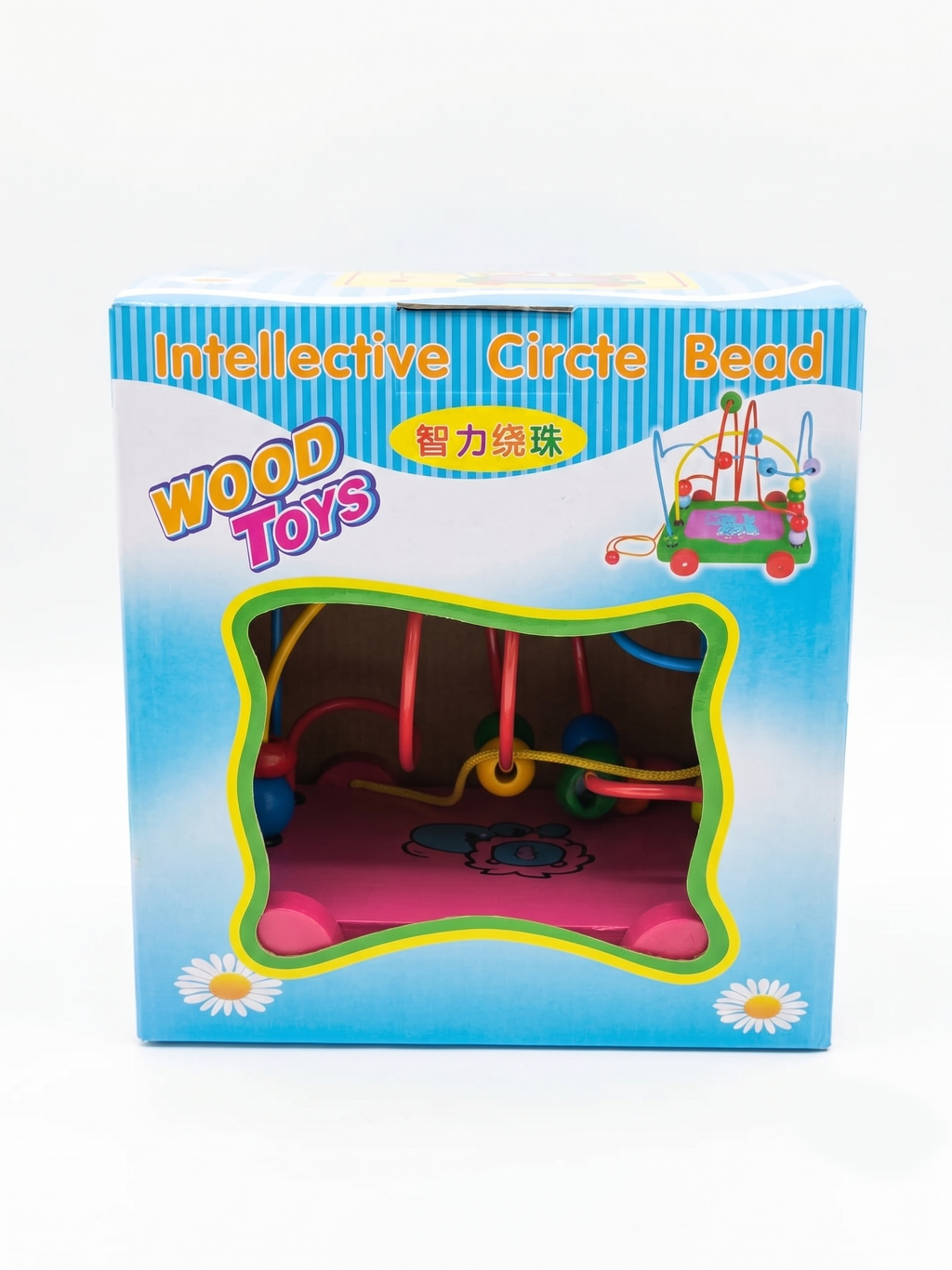 Raindrops 2-in-1 Wooden Pull Toy with Beads Maze