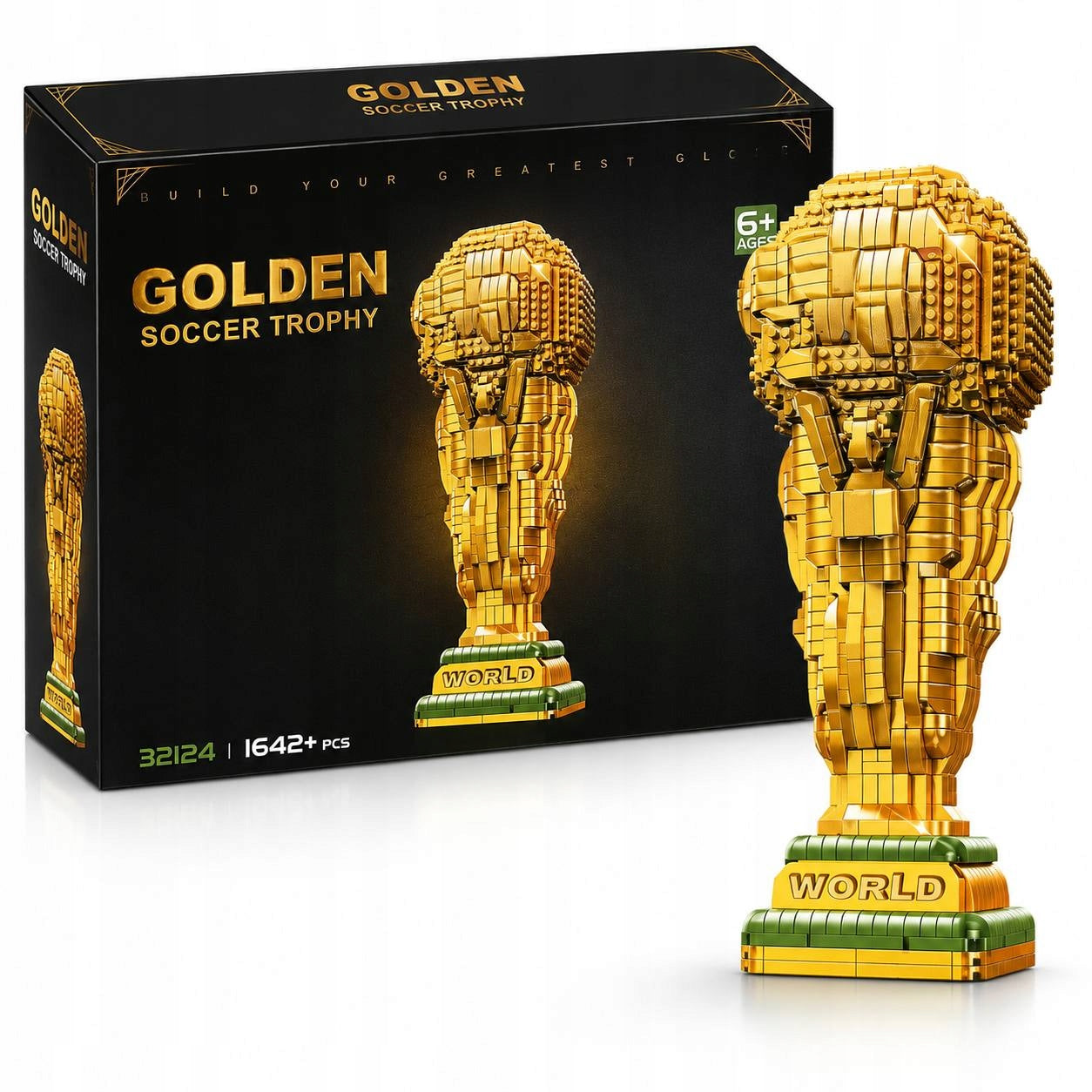 Golden Soccer Trophy" building set