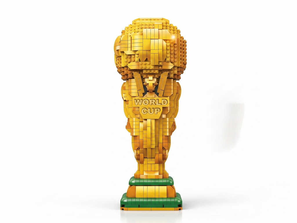 Golden Soccer Trophy" building set