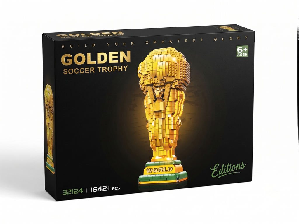 Golden Soccer Trophy" building set
