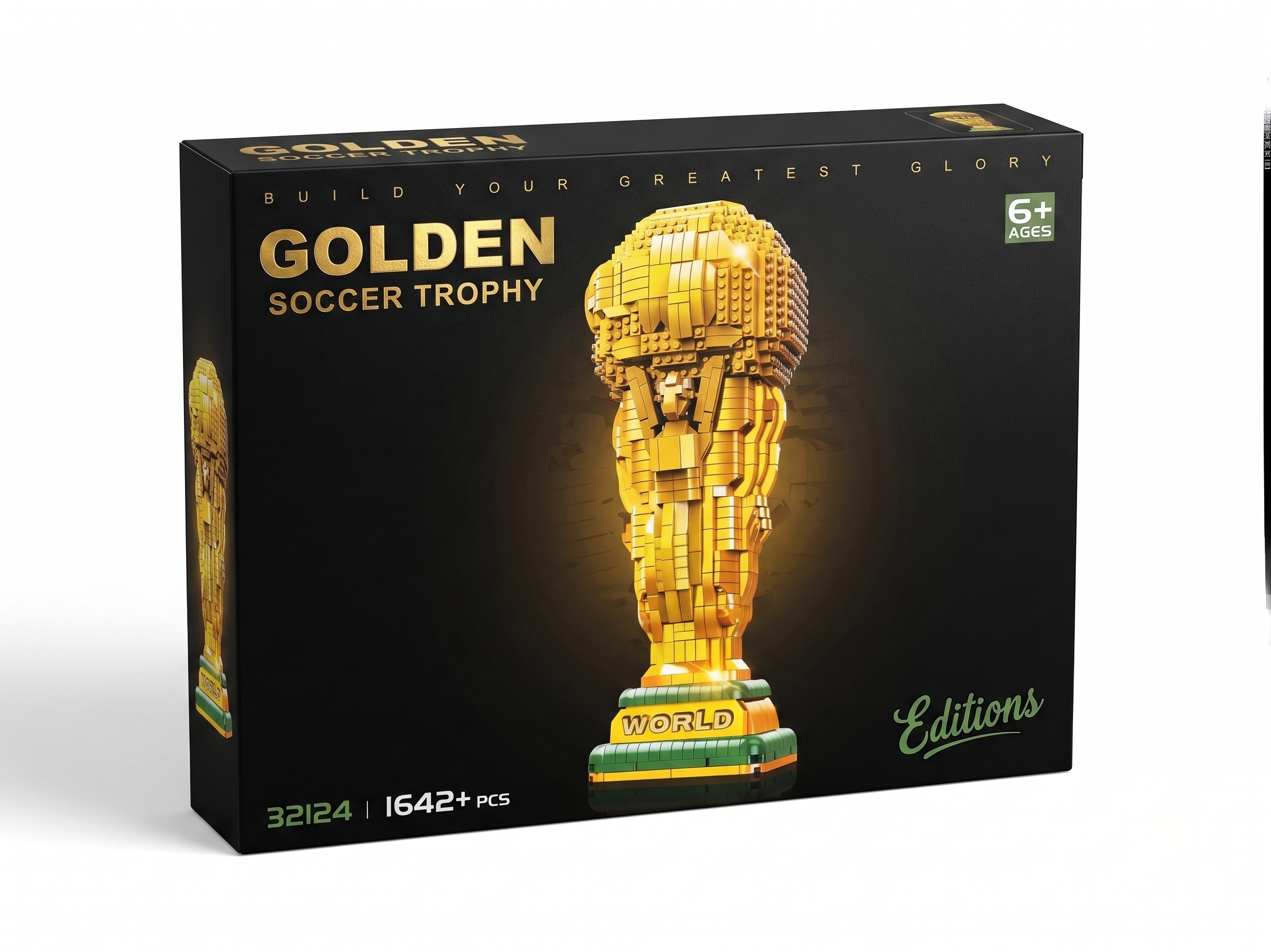 Golden Soccer Trophy" building set