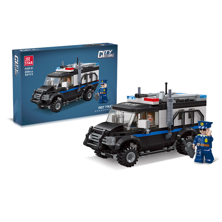 police truck building blocks set