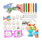DIY Colored Crystal Glue Painting Keychain Craft Kit.
