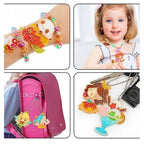 DIY Colored Crystal Glue Painting Keychain Craft Kit.