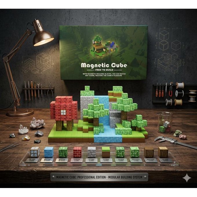Magnetic Cube building set